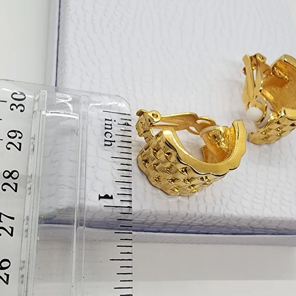 Givenchy Large Gold Clip On Earrings - Picture 15 of 16